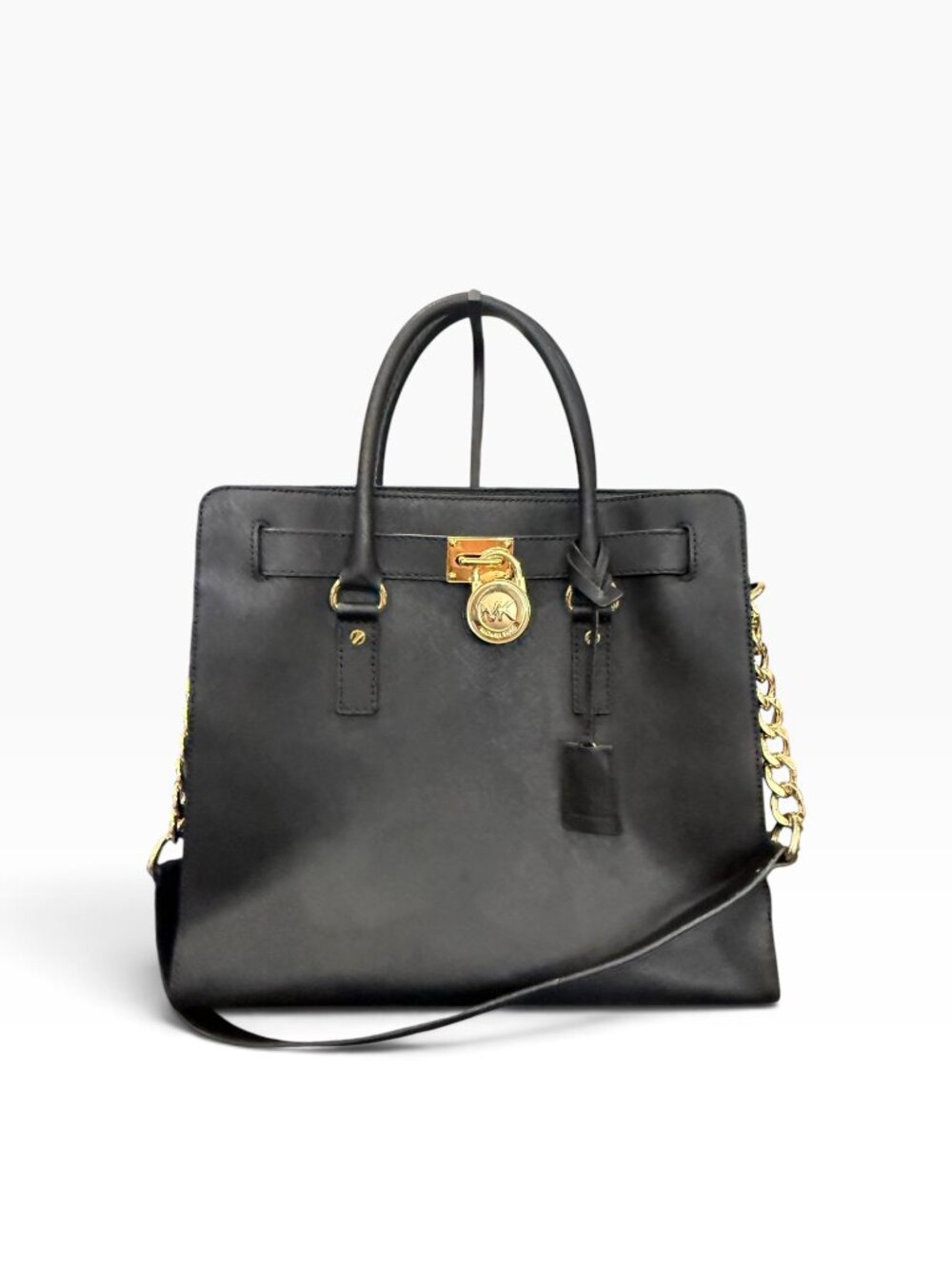 MICHAEL Michael Kors Hamilton Saffiano Leather Tote in black